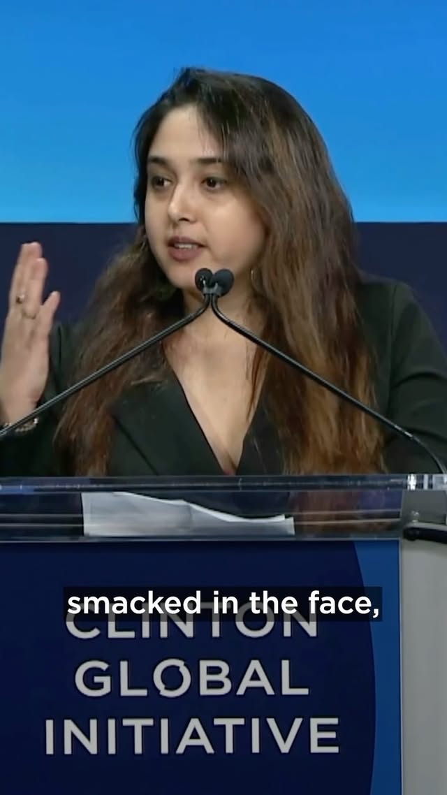 “Fierce hope.” That’s what we’re feeling after seeing Ira Khan take the stage at #CGI2024 – and she’s on a mission to expand access to mental health care globally. by @khan.ira