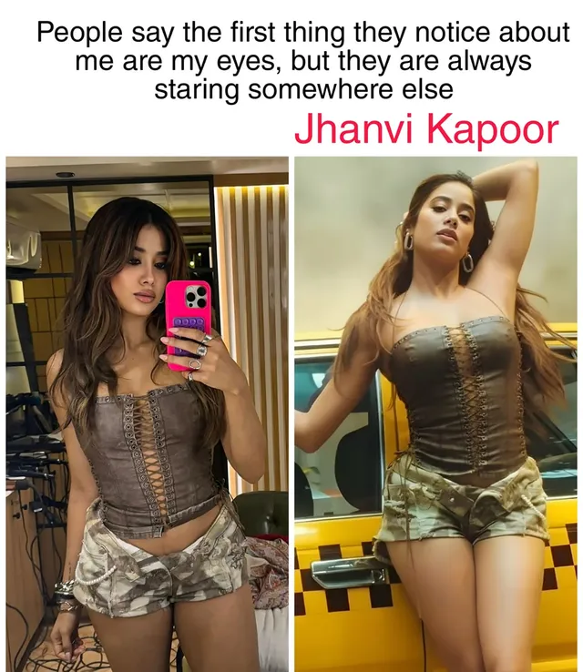 Janhvi Kapoor admits that while people often praise her for her ‘expressive eyes,’ she can’t help but laugh at the irony—because in reality, those very eyes are usually busy looking somewhere else entirely by @voompla.fc