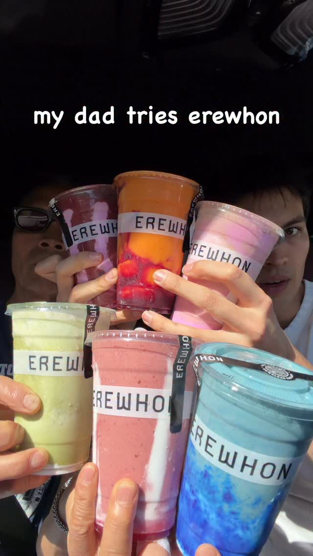 my dad tries erewhon smoothies 🥤 by @jetbentlee