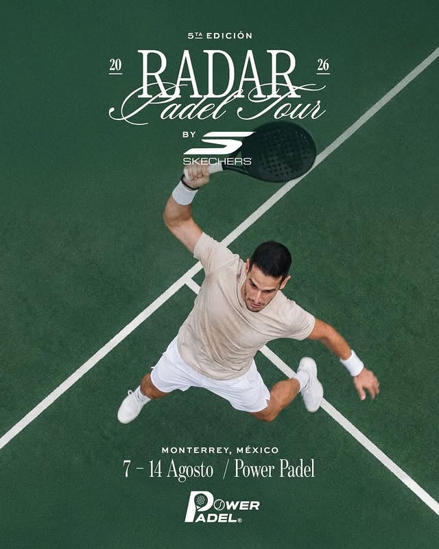 Vuelve el Radar Padel Tour by @skechersmexico … y viene más grande que nunca.Prepárate.Agosto 7-14📍 @powerpadelmx Muy pronto abrimos inscripciones. 👀 by @laestanzuelastudios