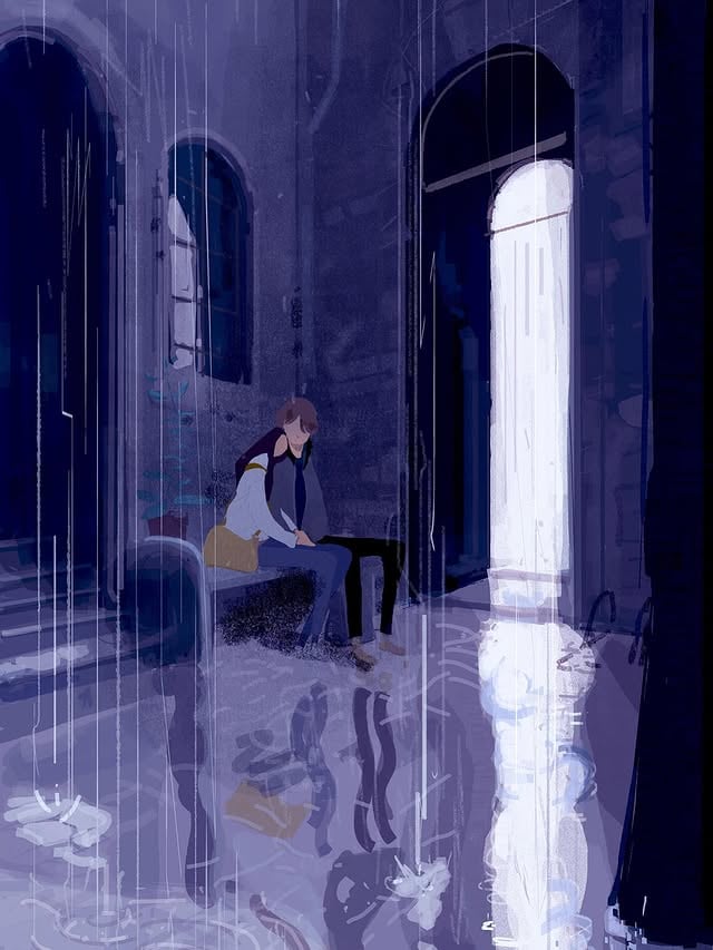 Wet, cold and happy#pascalcampion by @pascalcampionart
