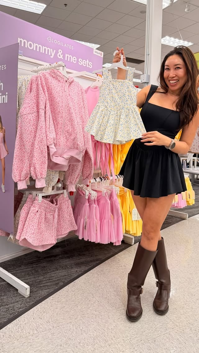 Taking you behind the scenes of designing the new Blogilates for Target Mommy n and collection! The girls sizing goes from XS 4/5 up to XXL 16/18! Women’s is XS to 3X! The toughest part? Ensuring we stayed true to the brand DNA for women’s (snatchability etc) while ensuring the girl’s designs made both mom and daughter happy!Special appearances and special thanks to:My sister @jackelynho and lil Emi who is not 2 yet so the XS is obvi too big and we’re saving for future!My cousin Carolyn @thetravelingnative and her 3 daughters: Emberly (3) wearing XS 4/5, Sedona (6) wearing S 6/8, and Willow (8) wearing L 10/12.My friend Polina @lifewithfivekids and her daughter Adelina (10) wearing M 8/10.Our VP of Marketing @cant.jenai.it and her daughter Emry (6) wearing M 8/10.Our Head of Product Dev @jennifersrobertsjohnson and her son Finn (9) wearing L 10/12 - the blue hoodie is perfect for boy moms! You can shop this drop in @target stores or online! Omg also I’ve been LOVING the pics and vids you guys have been posting with your minis. SO CUTE!! Eeeeeeee 💕