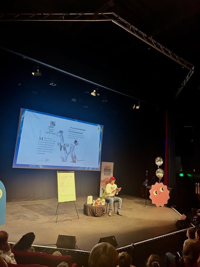 Lovely book event in Taunton yesterday at the @waterstones_kids festival promoting my books, thanks to everyone who came! #dinodad #dinosaur #dylanthedinoboysavesthezoo #dinoracers @puffinbooksuk @steven_lenton @apaxart by @andyday81