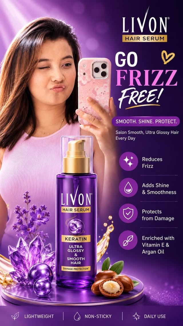 Some days, my hair feels lifeless no matter how much I try to style it.Livon Keratin Serum transforms it with softness, shine, and a sleek finish that lasts beautifully for 42 hours.[Hair serum, Glossy hair, Smooth hair, Frizz-free hair, Backed By Science, Dermatologically Tested, Everyday Use, Hydrated Hair, 48 Hour Smoothness]#KeratinHairSerum#LivonHairSerum#LoveForLivon#GoodHairDays by @kakuma_chorkhyofficial