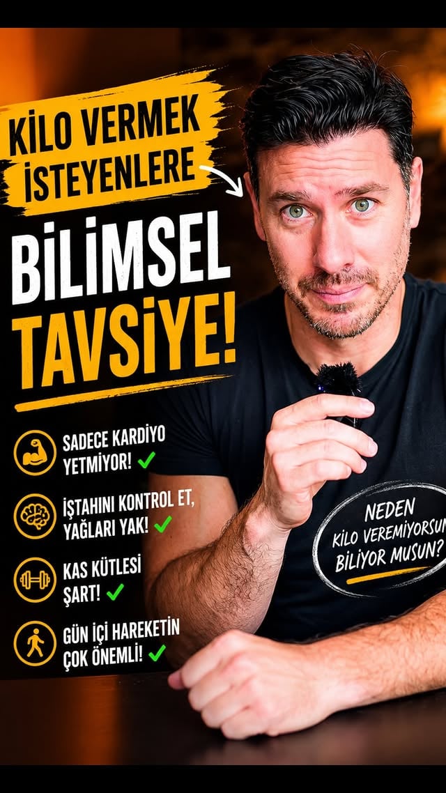 Size kötü bir haberim var:Sadece daha fazla kardiyo yapmak, her zaman daha fazla yağ yakmak anlamına gelmiyor.Hatta bazı insanlar bu yüzden kilo vermekte zorlanıyor olabilir.Çünkü mesele sadece antrenmanda kaç kalori yaktığın değil.Kas kütlen, iştahın, uykun, gün içindeki hareketin, protein tüketimin…Hepsi birlikte çalışıyor.O yüzden bazen insanlar:“Ben çok spor yapıyorum ama neden kilo veremiyorum?”diyor.Bu arada yanlış anlaşılmasın 👇 Kardiyo kötü demiyorum. Koşu da kötü değil.Ama tek başına çözüm gibi görmek çoğu zaman hata oluyor.Sence insanların kilo verme sürecinde yaptığı en büyük hata ne?Yorumlara yaz 👇 by @akin.saatci