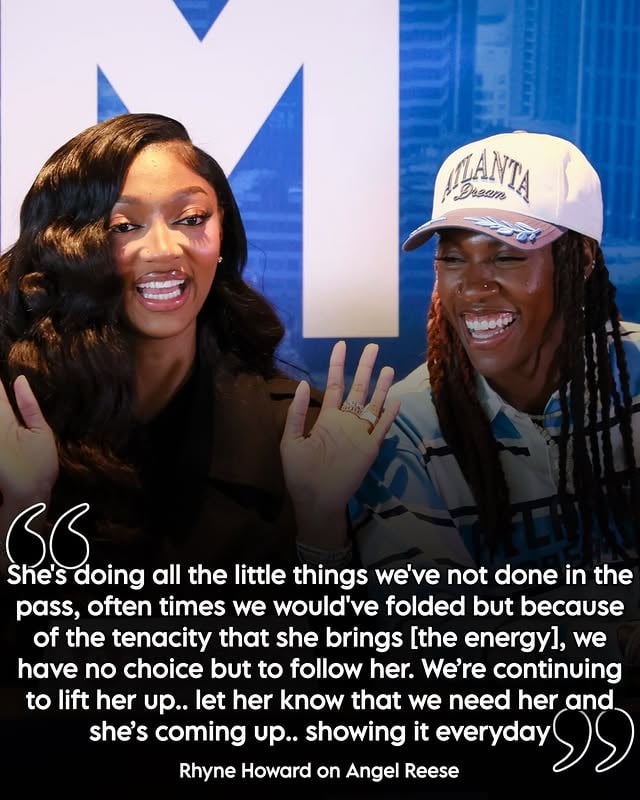 Rhyne Howard defines how Angel Reese has filled the role as the missing piece for the Atlanta Dream ❤️(via “showcaseshabazz” on X)-#rhynehoward #angelreese by @angelreesecenter