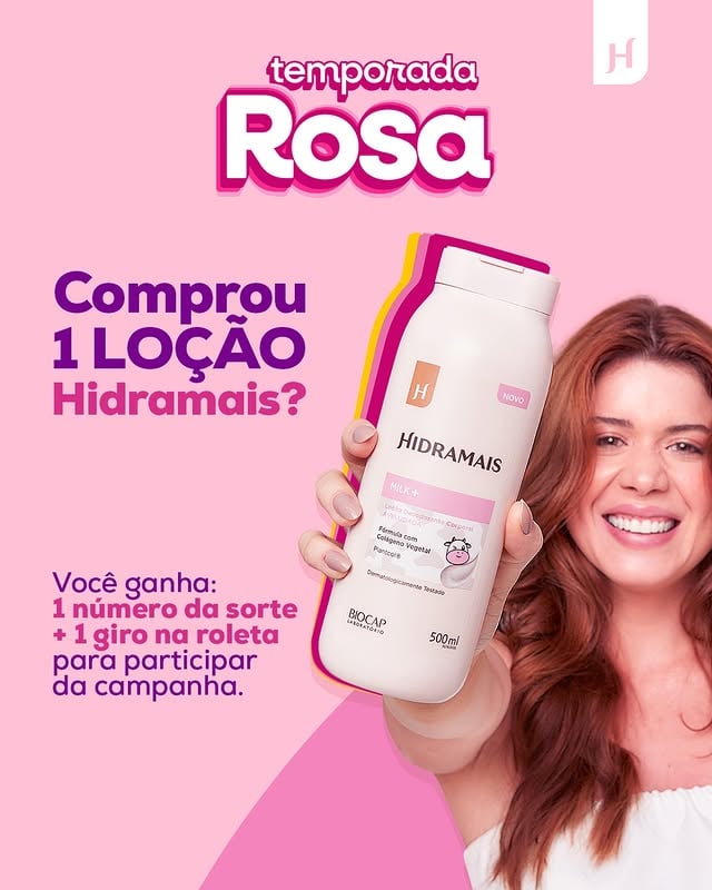 Quanto mais você participa, mais chances tem de ganhar 🎡💕Entre no link na Bio e se inscreva!#numerodasorte #autocuidado #Hidramais #TemporadaRosa2026 by @hidramais