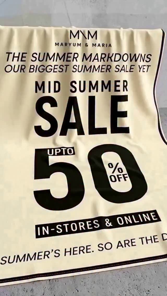 🚨 UP TO 50% OFF EVERYTHING 🚨Yes, EVERYTHING.The wait is over—your most-loved stitched and unstitched pieces are now available at irresistible prices.Shop the styles you’ve been saving and discover new favorites before they’re gone.🛍️ Shop now online & in stores.#MaryumAndMaria #MidSummerSale #SaleAlert #FashionSale #wardroberefresh by @maryumnmaria