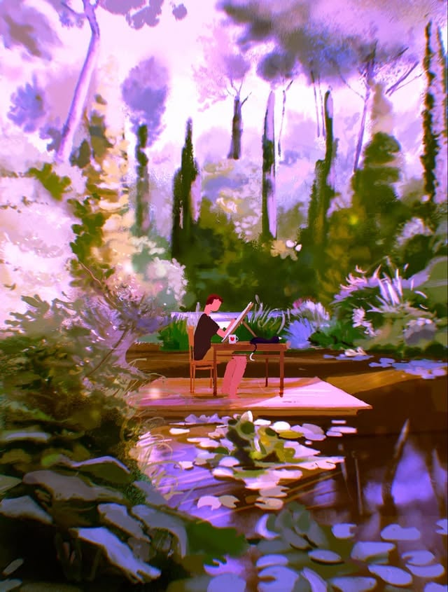 Sunday morning sketching by @pascalcampionart