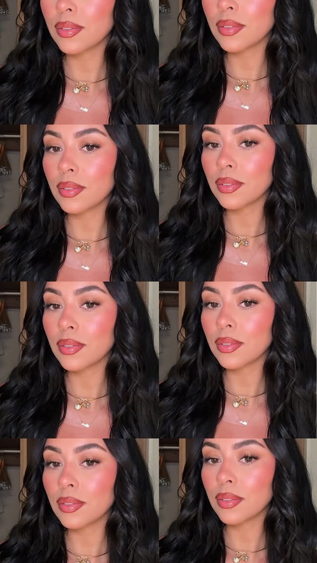 getting ready on vacation is therapy for the soul —@hudabeauty lip stain @diorbeauty lip liner, gloss, cream contour, highlight palette, bronzer@kyliecosmetics skin tint @patricktabeauty concealer @rhode blushes @maybelline mascara @ardellbeauty wispies @onesize powder melt spray @emijayinc clips @kerastase_official serum @byrosiejane fragrance by @valeloren