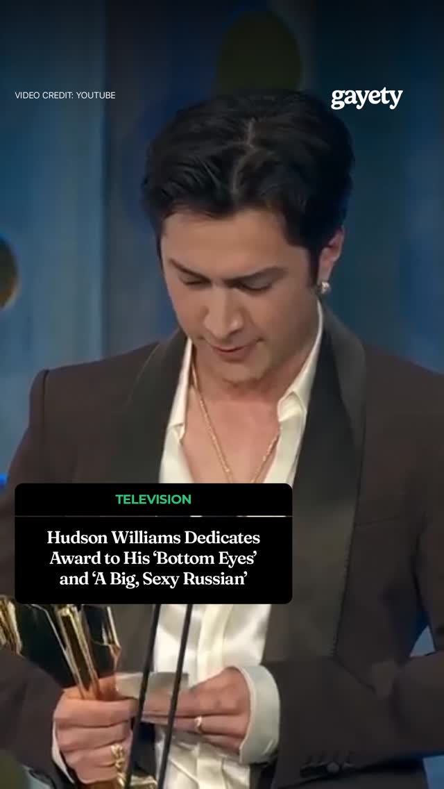 Hudson Williams just turned his Canadian Screen Awards win into an instant viral moment, thanking his 'gay, yearning, little bottom eyes' and giving co-star Connor Storrie a shoutout as his 'big sexy Russian.' ⁠⁠The 'Heated Rivalry' star’s speech has fans spiraling and rewatching it on repeat.⁠⁠Link in bio for all on this. 🔗
