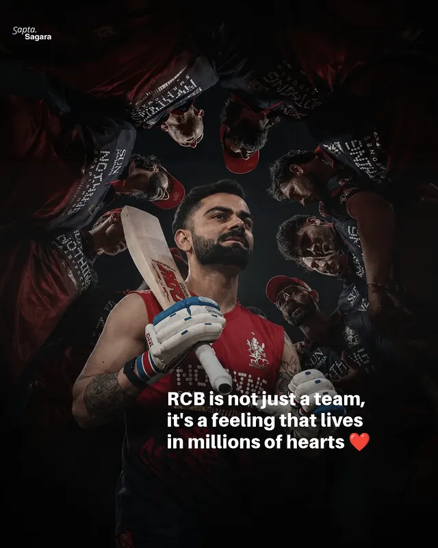 Ee salaanuu cup namde 😭🫶..RCB is not just a cricket team. it's an emotion that has lived in the hearts of millions for years. Through every season, every victory, every defeat, and every heartbreak, the fans never stopped believing. We celebrated the highs, endured the lows, and carried the hope that one day our moment would come. Players changed, captains changed, and seasons passed, but our love for RCB remained unchanged.This journey was never just about trophies; it was about loyalty, passion, and unwavering faith. Every cheer from the stands, every sleepless match night, every emotional moment became a part of our story. For the world, RCB may be just another cricket team, but for millions of fans, it is a family, a feeling, and an emotion that will last forever..Follow for more @sapta.sagara by @sapta.sagara