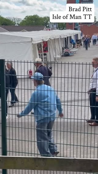 Brad Pitt at the TT grandstand producing a film about the Isle of Man TT starring Channing Tatum and Eve Hewson. The Isle of Man’s Lieutenant Governor Sir John Lorimer is seen greeting Brad with a welcoming handshake. 

#bradpitt #tt2026 #iomtt #iomstory #iom