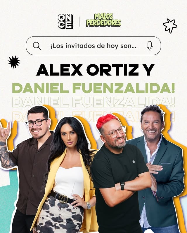 💥 HOY EN #MALOSPERDEDORES 💥Invitados de honor: Alex Ortíz y Daniel Fuenzalida 🔥Desde las 13:00 hrs por ONCE STREAM 🥳 by @pamefieradiaz