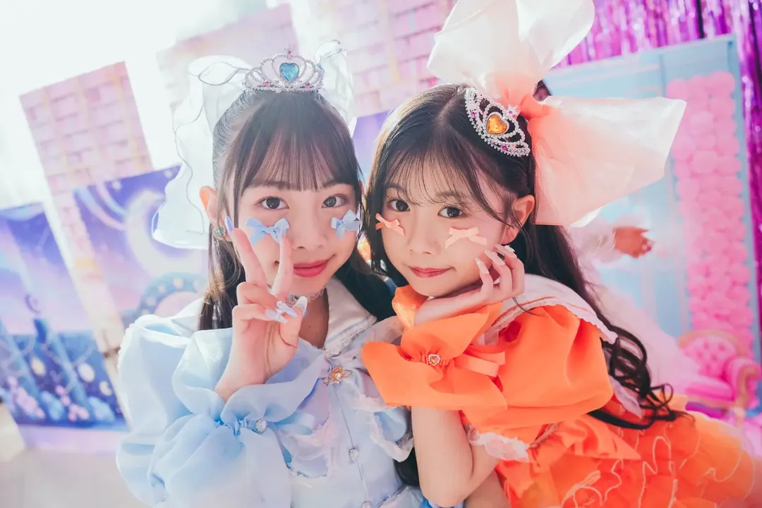 新メンバーコンビ️🩵🧡⁡⁡⁡⁡ #ひめらぶ #princessidol #サンクちゅ #前田瑠奈 #羽澄青杏 by @himelove_official