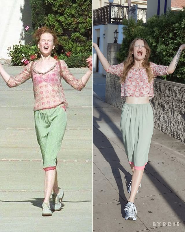 Herstory repeats itself! The newest addition to @fashionbrandcompany’s lineup: a $98 sage green midi skirt bearing an eery resemblance to the same skirt that @NicoleKidman once wore in that very iconic set of photos. If you know, you know. 📸: @smorgas.bored @fashionbrandcompany#nicolekidman by @byrdie