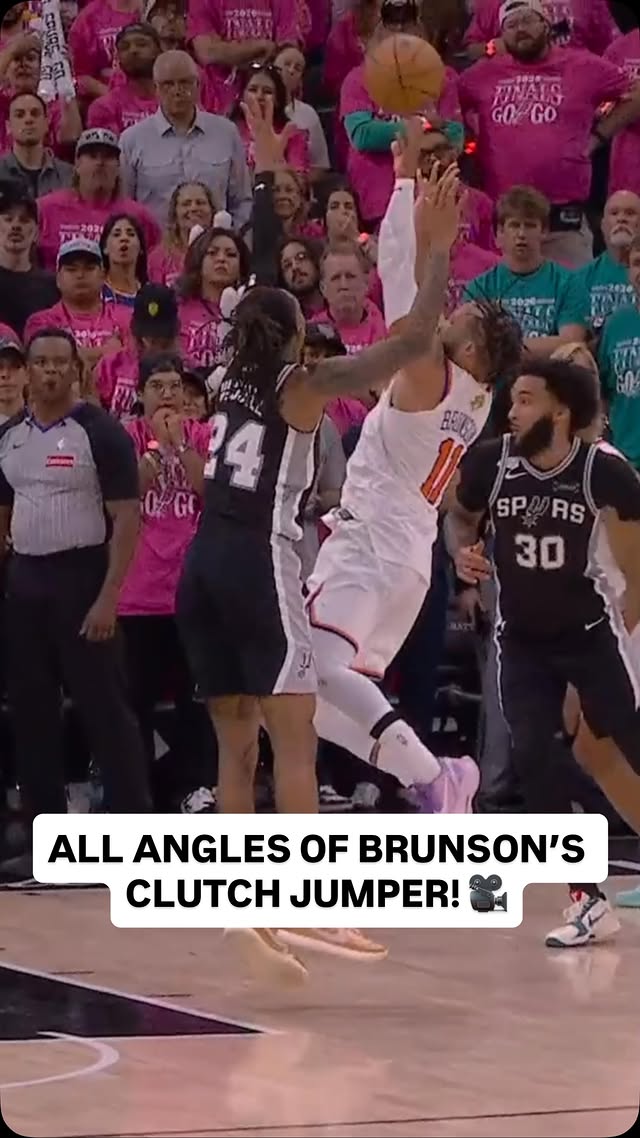 The GAME-SEALING SHOT🍿 @jalenbrunson1 put on a show down the stretch! NYK (1-0) SAS NBA Finals Game 2: Friday, 6/5 at 8:30pm/et on ABC
