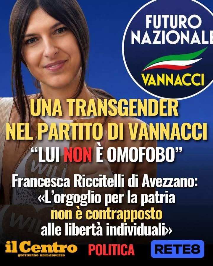 Da quando ho annunciato la mia adesione a Futuro Nazionale, ho ricevuto tanti messaggi di sostegno, ma anche insulti, offese e attacchi personali.

La cosa che più mi colpisce è che molti di questi arrivano proprio da chi ogni giorno si riempie la bocca di parole come inclusione, rispetto e tolleranza.

Per anni ci hanno raccontato che la discriminazione fosse un problema della destra. Eppure, nel momento in cui una persona compie una scelta politica diversa da quella che loro ritengono accettabile, ecco che partono le etichette, gli insulti e persino la delegittimazione della sua storia personale.

Io non ho cambiato idea per convenienza. Ho scelto liberamente un percorso politico che sento coerente con i miei valori. E continuerò a difenderlo senza farmi intimidire.

La vera discriminazione non è quella contro una persona per ciò che è. La vera intolleranza è oggi quella verso chi pensa diversamente.

Ed è un'intolleranza che, troppo spesso, arriva proprio da una certa sinistra che pretende di decidere quali idee siano legittime e quali no.

Io continuerò a fare politica a testa alta, senza odio e senza paura.