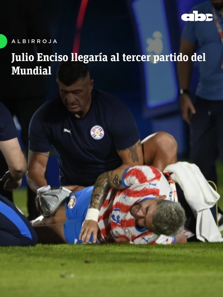 INFORMACIÓN DE @jorge_izquierdo_ 🚨🚨 

🔶Según información preliminar, la recuperación de Julio Enciso tomaría tres semanas y llegaría recién para el tercer partido de la fase de grupos ante Australia por el #MundialXABC.

📲 abc.com.py/deportes