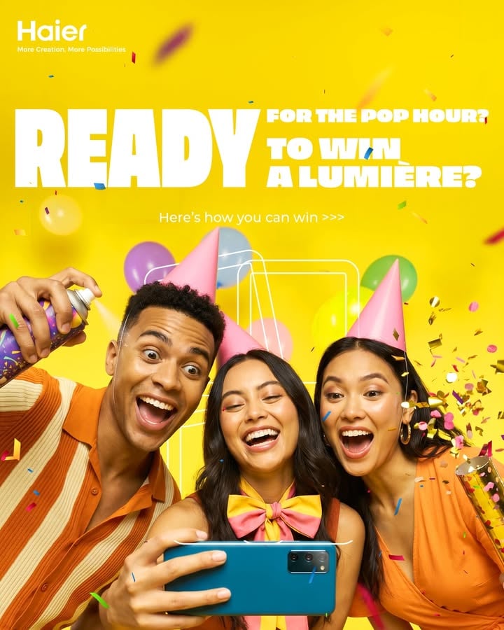 ✨ It’s time to bring your best pop energy.

1️⃣ Create your best pop-inspired look
2️⃣ Share it on your Story and tag @haierindia 
3️⃣ And get a chance to take home a Lumière

Winner(s) will be announced on 10th June via our Instagram Story and/or DM.

T&C Apply* 

#Haier #MoreCreationMorePossibilities #PopParty #Lumière #OneYearAnniversary #Refrigerator
