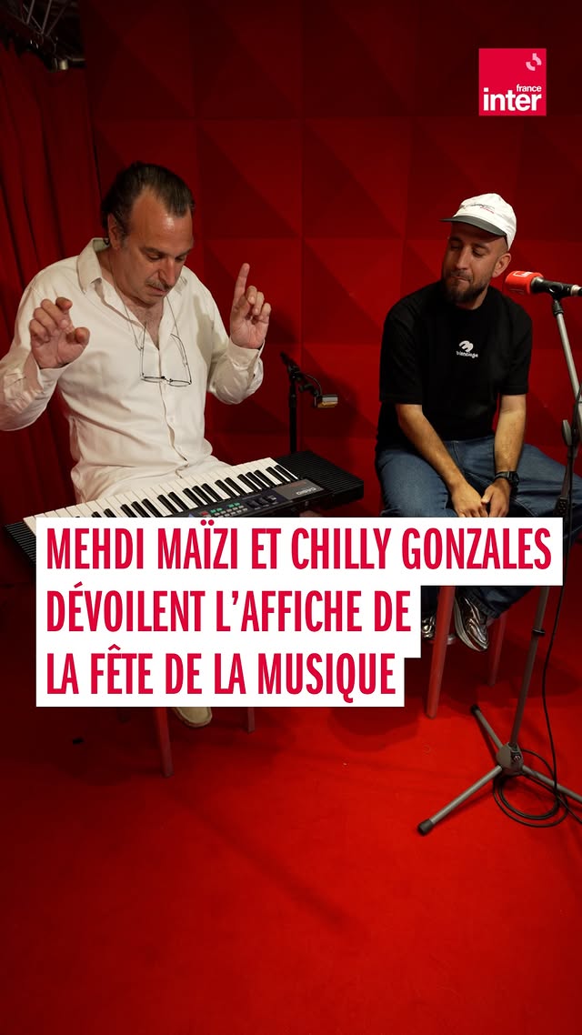 Mehdi Maïzi (@mehdimouse) et Chilly Gonzales dévoilent l'affiche de la fête de la musique de France Inter à l'Olympia avec le Crédit Mutuel. 🔥⁠⁠Rendez-vous le 21 juin de 21h à 00h pour une soirée de folie avec @inocasablanca, @chilly_gonzales (et ses invités surprises) et @makalaxtrm.⁠⁠Entrée GRATUITE sans réservation, dans la limite des places disponibles.⁠⁠cc @olympiahall @riffx_fr @ratp by @mehdimouse