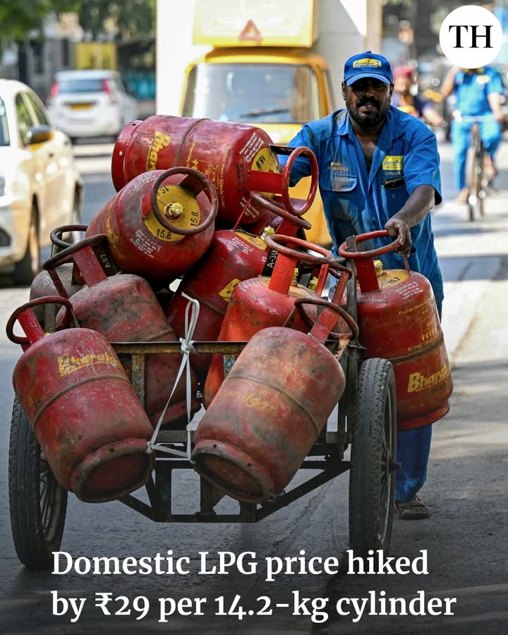 Domestic cooking gas LPG price has been raised by ₹29 per cylinder, marking the second increase in three months as state-owned fuel retailers continue to grapple with elevated global energy costs.

The price of a 14.2-kg LPG cylinder in Delhi will rise to ₹942 from ₹913 with effect from June 7, according to industry sources.

The increase follows a ₹60-per-cylinder hike on March 7 after the conflict in West Asia disrupted global energy supplies and drove up international fuel prices. Industry sources said that the increase had only partly offset losses incurred on domestic LPG sales.

📸: ANI, AFP

#LPG #India