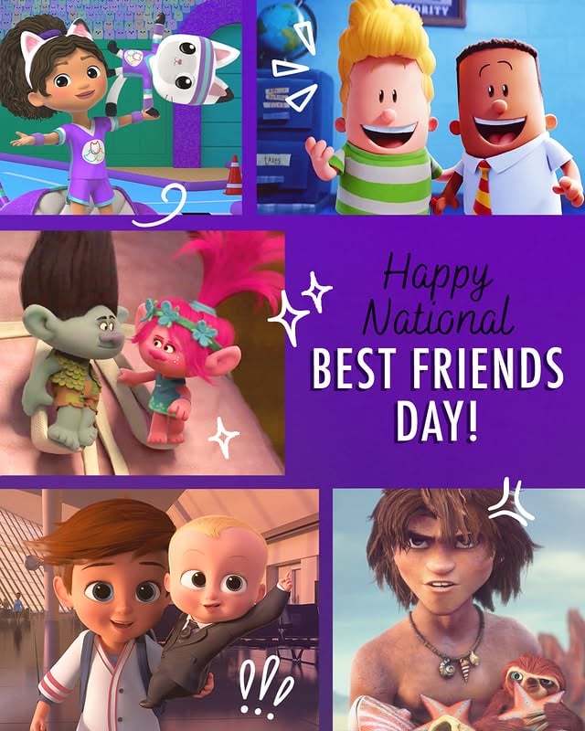 Life’s better with your favorite people by your side. Happy #NationalBestFriendsDay! #BestFriendsDay #BFF #DreamWorks