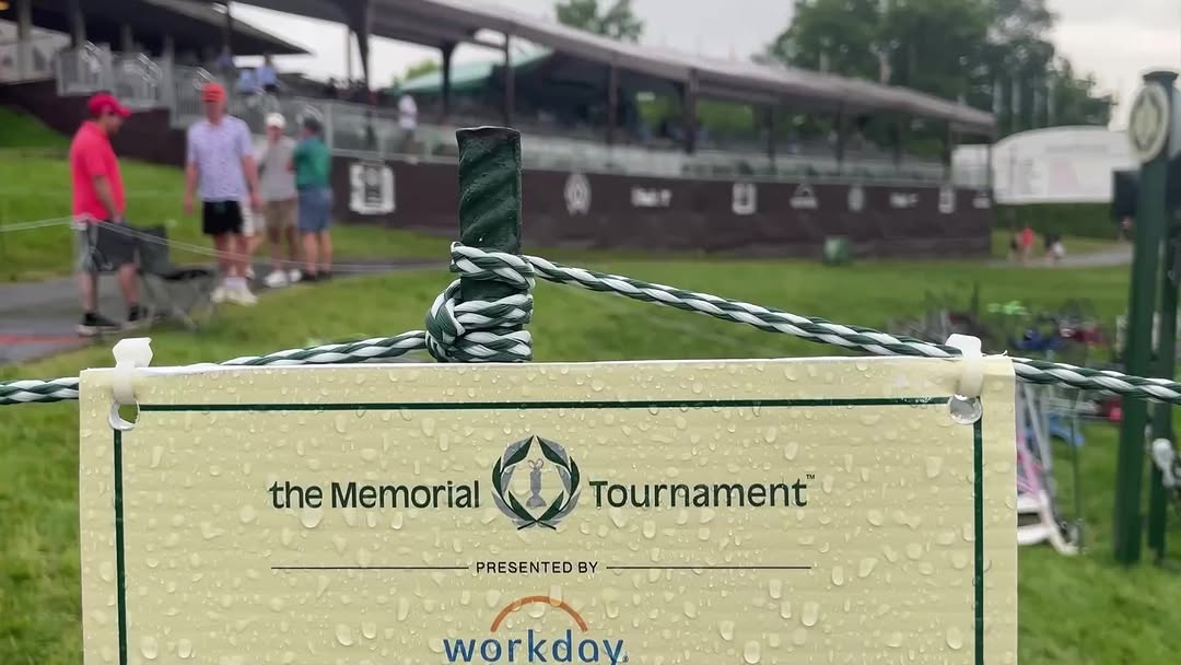 A second rain delay forced the Memorial Tournament to push the end of the third round tomorrow. Golfers will tee off again at 7:30 a.m. June 7. Video via @samanthamadar. by @columbusdispatch