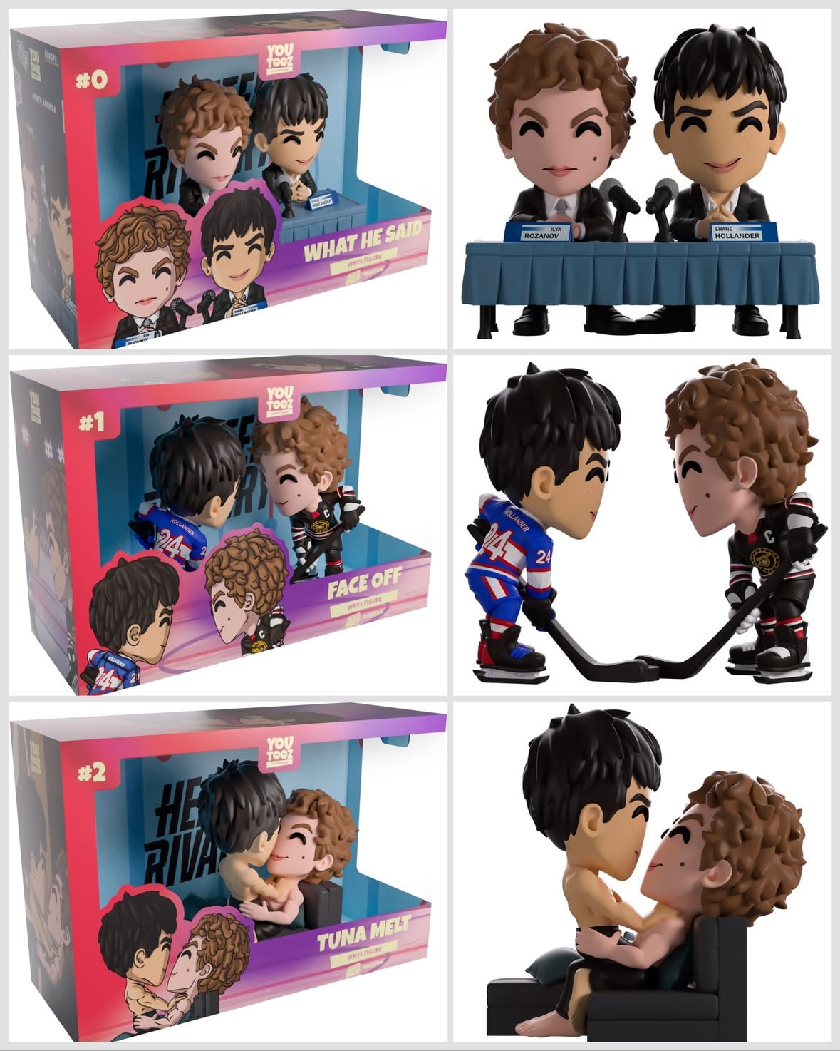 Check out the Heated Rivalry Youtooz figures! Dropping on 6/9.
.
#HeatedRivalry #Youtooz #Collectibles #ShaneHollander #IlyaRozanov