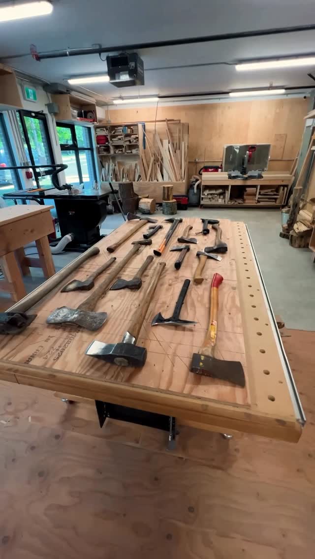 I had the best time facilitating a workshop (work-chop) at @makespacenorthpark last week! Talking about trees, wood characteristics, axe care, sharing nature stories, building community, and of course, more chopping 🪵🪓🌲 by @nicole_coenen