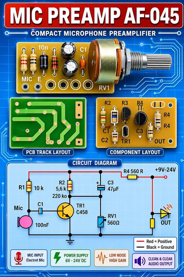 mic preamp af-045 by @inventor_hub0