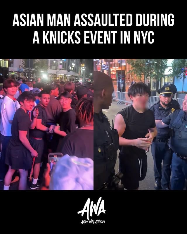 An Asian man was assaulted during a Knicks game event in NYC