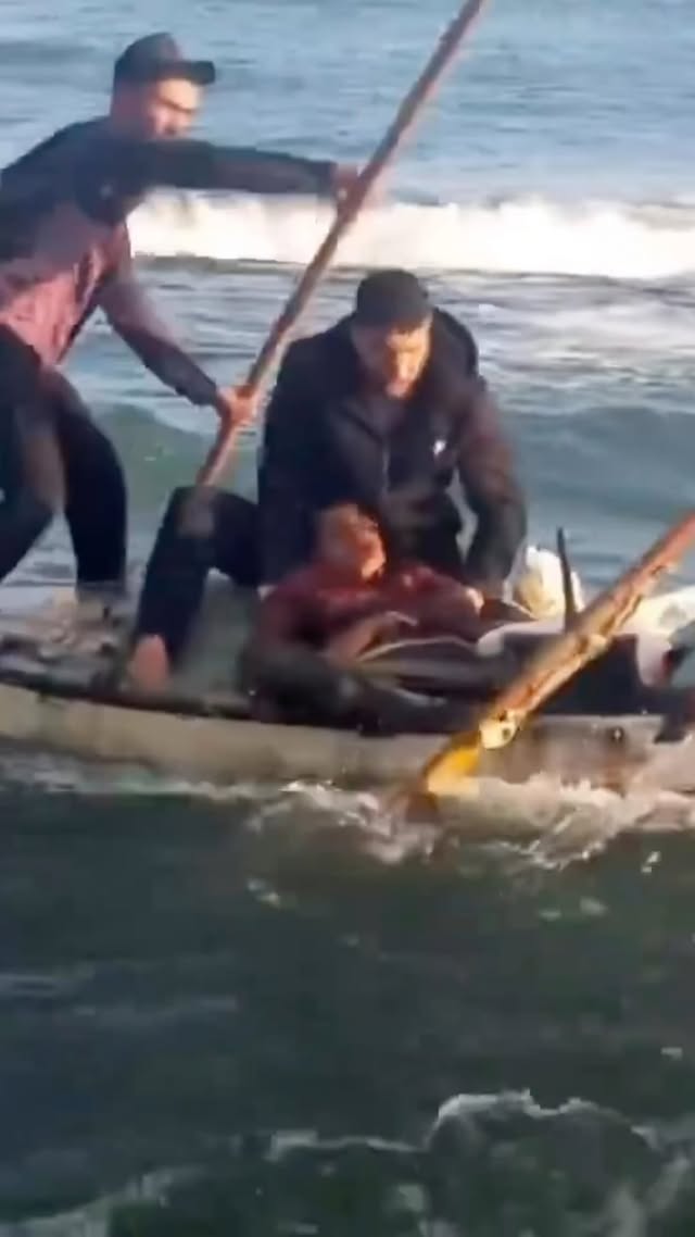 The first video shows 18-year-old fisherman Mohammad Abu Jiyab fishing with nothing but a net, months before his death. The second video was filmed yesterday, when he was shot and killed by Israeli naval fire while fishing for food off the coast of Deir al-Balah in Gaza. According to Palestinian sources, Israeli naval vessels opened fire on a fishing boat near Deir al-Balah, killing Abu Jiyab. 

Source: @trtworld