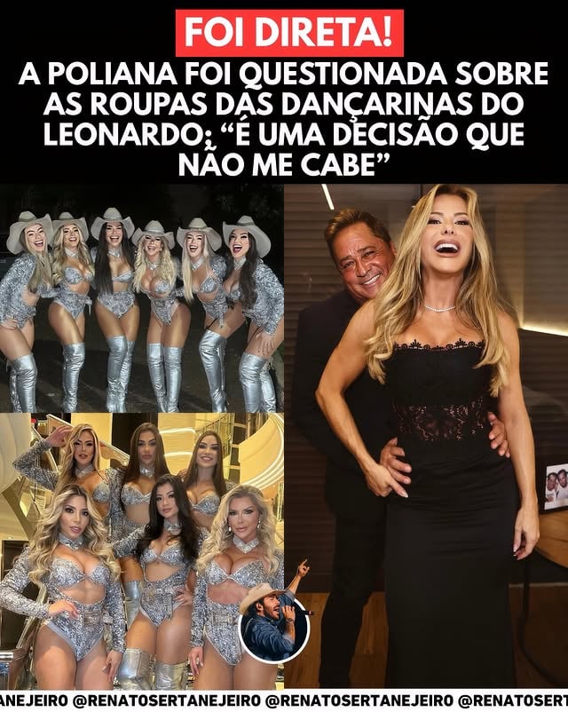 Questionada sobre o figurino das dançarinas de Leonardo, Poliana respondeu 😱
