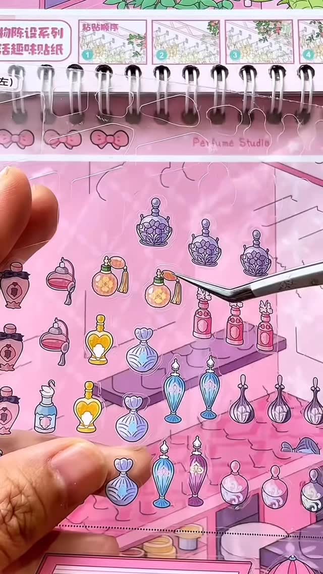 Perfume Studio Restock #restock #stickerdesign #stickergame #asmr #satisfymysoul #stickers #diy #restocking #3dsticker #stickerbook by @lovewisdshop
