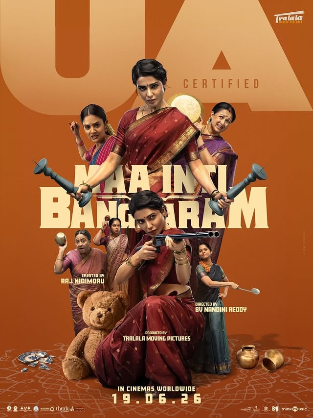 #MaaIntiBangaaram certified U/A ❤‍🔥

A complete family entertainer with a fresh twist 💥

Bring your bangaaralu and join us in cinemas worldwide from June 19th, 2026.

#MiBonJune19
@tralalamovingpictures