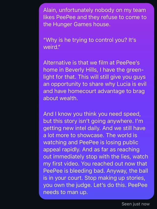 PeePee and his fake narratives again. @alainmanager stop with the lies. Stop making this about Philipp Plein and control. I want the children to have their mother. I don’t give a shit about this man’s lifestyle. You want to show his homes do it with someone else. Rocket and Rouge are in danger with this man and you refuse to help them. If PeePee wants to speak to me then he can come to America. Final answer.